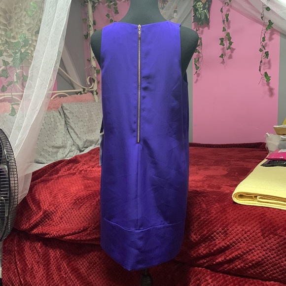 Oleg Cassini sleeveless pencil dress purple in color size 4 - Picture 5 of 8